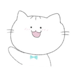 white kitty cat stickers