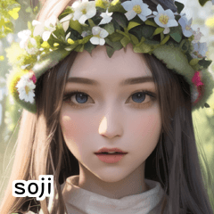 Fantasy RPG Blonde Druid Girl soji