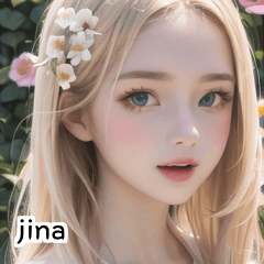 blonde flower girl jina