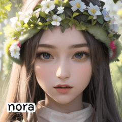 Fantasy RPG Blonde Druid Girl nora