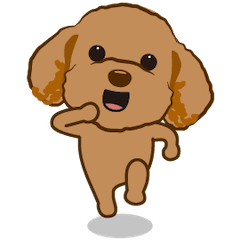 Toy Poodle LOVE's moving sticker
