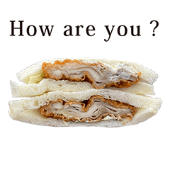 チキン サンドイッチ　と　英語　English