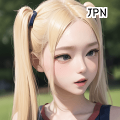 JPN blonde ponytails cheerleader