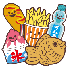 cute japanese summer festival foods