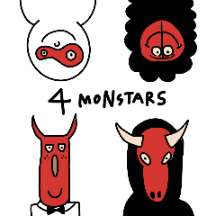 4 funny Monsters