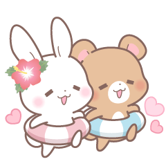 Rabbit &Bear's love Sticker Rabbit ver.6