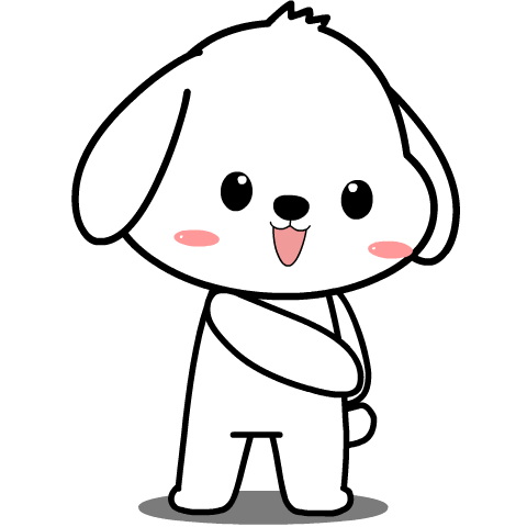 White dog : Pop-up stickers