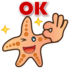 Cute Starfish-Useful Phrases Stickers