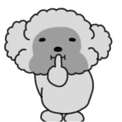 Conversation sticker of the poodle.