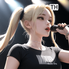 TH blonde kpop idol girl