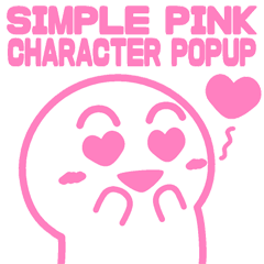SIMPLE PINK CHARACTER POPUP