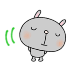 yuko's rabbit (greeting) Sticker 3
