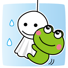 Summer greeting frog sticker