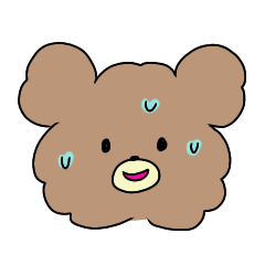 Easy to use bear expression sticker