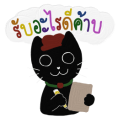 black cat with rainbow : online store