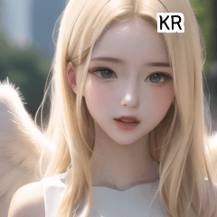 KR blonde angel girl