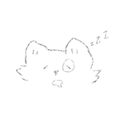 6B pencil cat ( with white background )