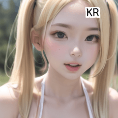 KR Blonde Summer Bikini Girl