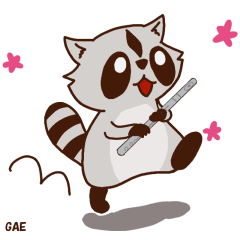 Raccoon plays Flute