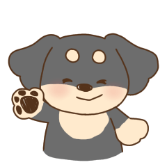 Sticker of Riku the miniature dachshund