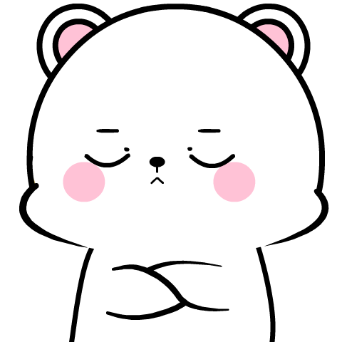 Lovely White Bear : Pop-up stickers