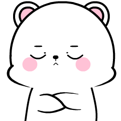 Lovely White Bear : Pop-up stickers