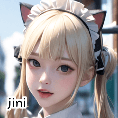 pretty blonde maid girl jini