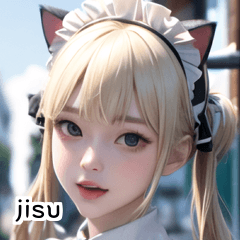 pretty blonde maid girl jisu