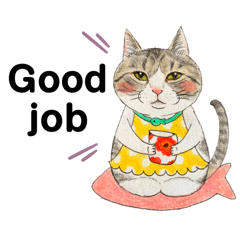 Cute cat daily  Sticker English ver1