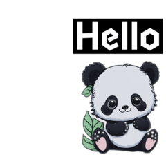 Greeting with panda