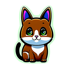 AI CAT STICKER 01