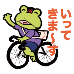 QBEI_Sticker of Cycling Frog for cyclist
