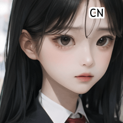 CN school uniform cosplay girl