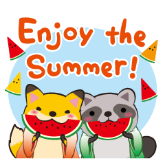 Summer Kitsune and Tanuki