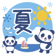 Panda in summer