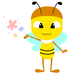 キュートなミツバチ　日常スタンプ