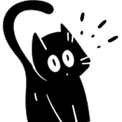 The strange black cat