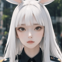 흰색 경찰 토끼 소녀 B