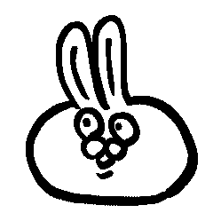jumping rabbit boy sticker
