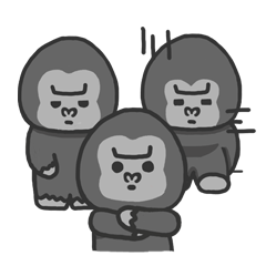 negative gorilla by eripan
