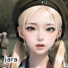 blond army soldier girl jara