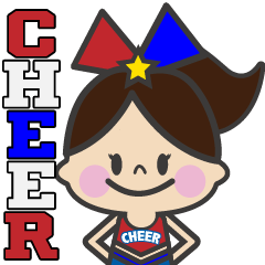 Cheerleaders Daily Stickers -Blue & Red