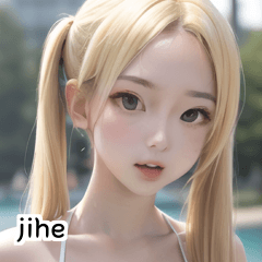 Blonde Summer Bikini Girl jihe