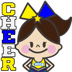 Cheerleaders Daily Stickers -Yellow&Blue