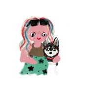 02 girls and pets.