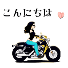 バイク女子　アメリカン