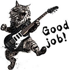 Daily use heavy metal band cat(English)