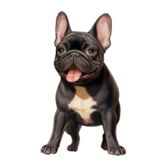 frenchbulldog(black)-daily stickers