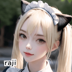 pretty blonde maid girl raji