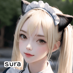 pretty blonde maid girl sura